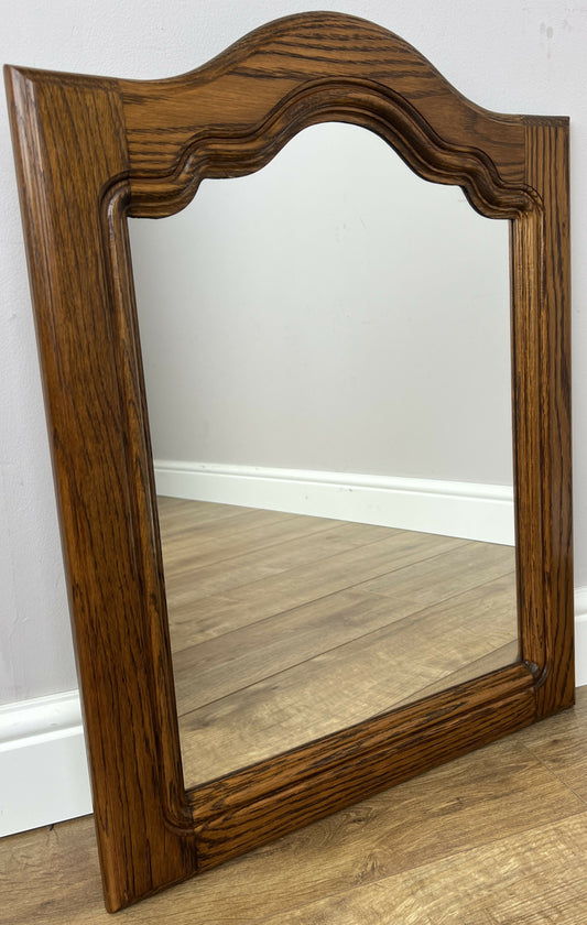 Mirror Vintage French Style Oak Carved Decorative Frame Wall Mirror LOT 6332