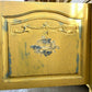 Sideboard Cupboard Yellow with Blue Roses