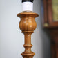 A Pair of Wooden Carved Walnut Table lamps