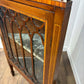 Edwardian Mahogany Inlaid Glass Fronted Corner Cabinet