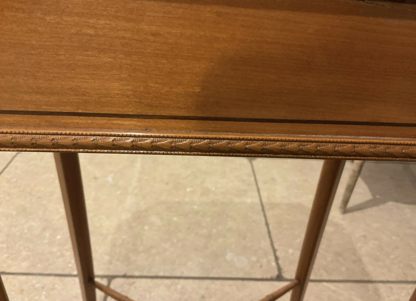 A stunning Pair of Inlaid Satinwood Georgian work tables