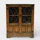 Vintage Display Bookcase With 2 Shelves Leaded Glass Doors FREE UK Delivery*. SBR11047/1410E