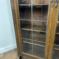 Art Deco Style Oak Leaded Glass Bookcase / Display Cabinet