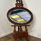 Vintage Mahogany Oval Wall Mirror