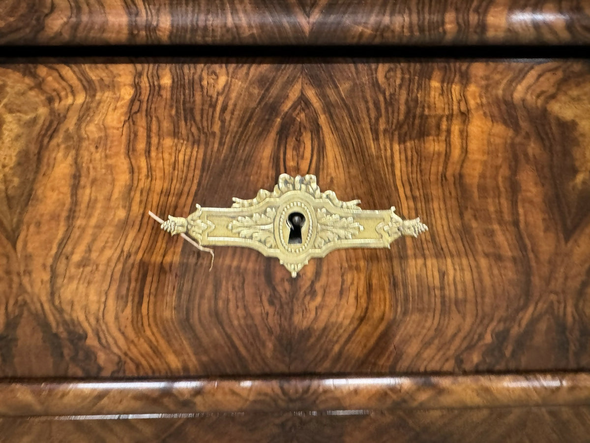 Fine Burr Walnut Louis Phillip Commode