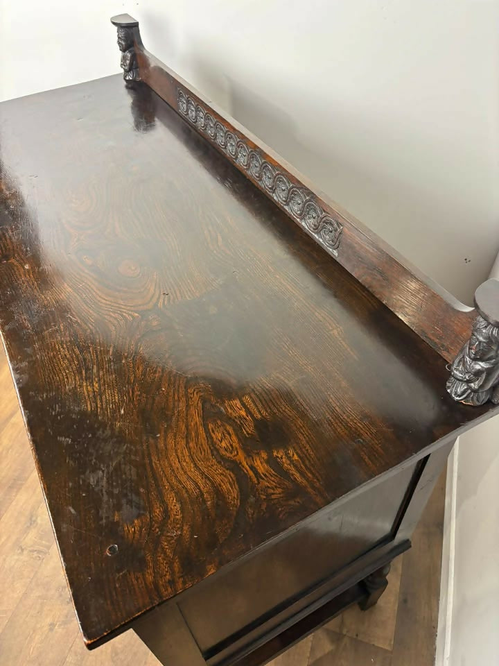 Late 19th Century Carved Oak Sideboard