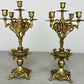 Pair of Candelabras Vintage French Style Ornate 5 Arm Candle Holders LOT 6475