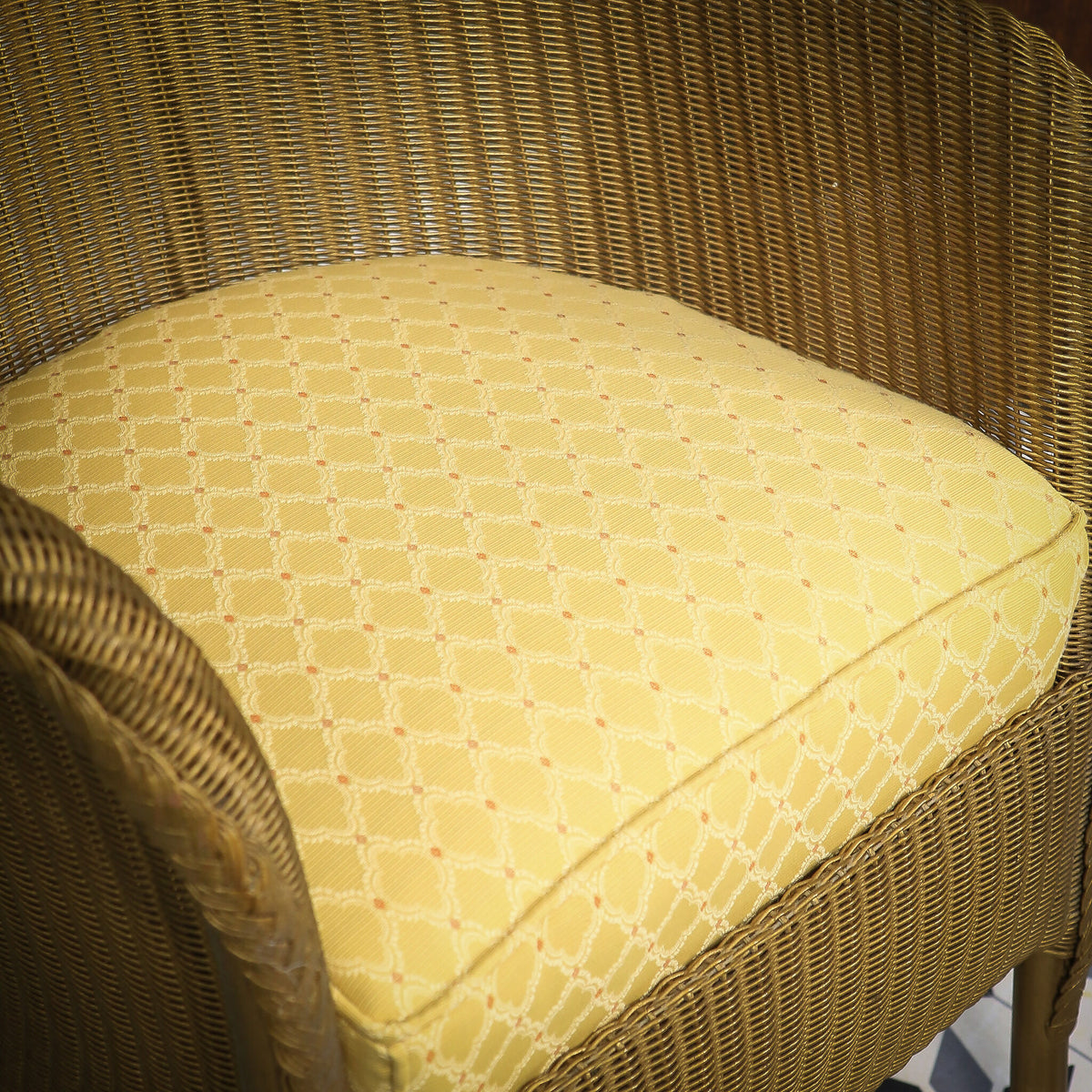 Lloyd Loom Lusty Woven Chair 1950s with Rare Sprung Seat