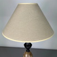 Table Lamp Vintage French Style Ceramic Brass Lamp with Shade LOT 5079