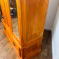 Edwardian Stripped Satinwood Double Mirror Door Wardrobe