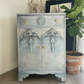 Vintage Tallboy Hand Painted Blue and White