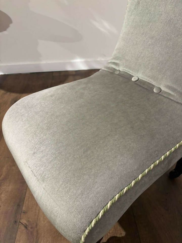 Antique Mahogany Framed Scroll Form Nursing Chair - Late 19th / Early 20th Century