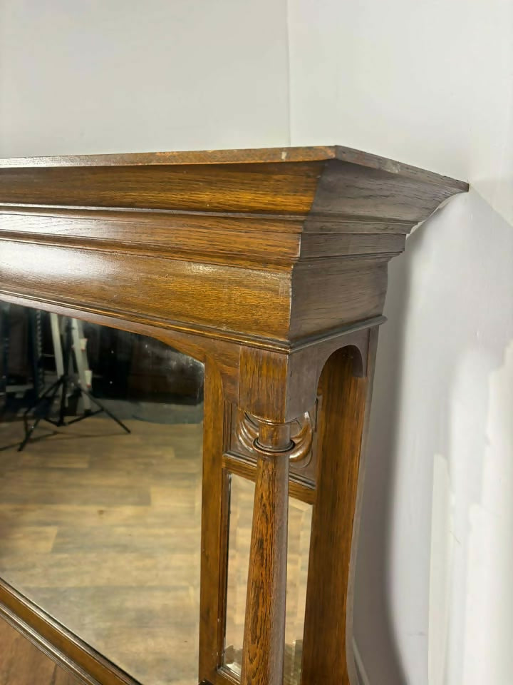 Art Nouveau Carved Sideboard Mirror