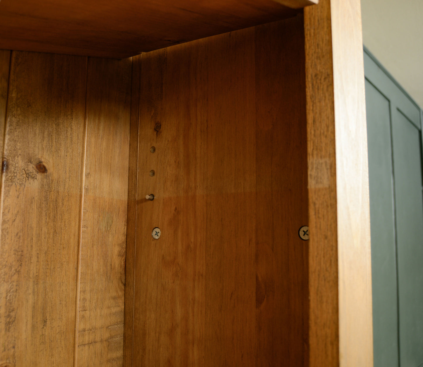 Rustic Tall Pine Bookcase with Drawer - 200 cm Tall