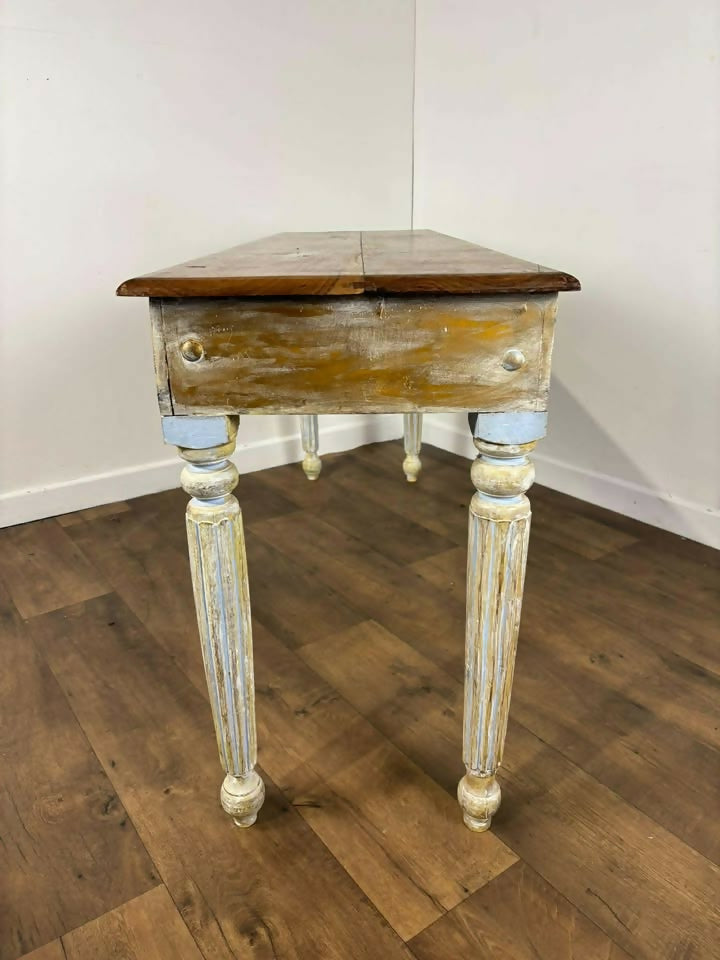 Reproduction French Country Style Acacia Wood Console Table