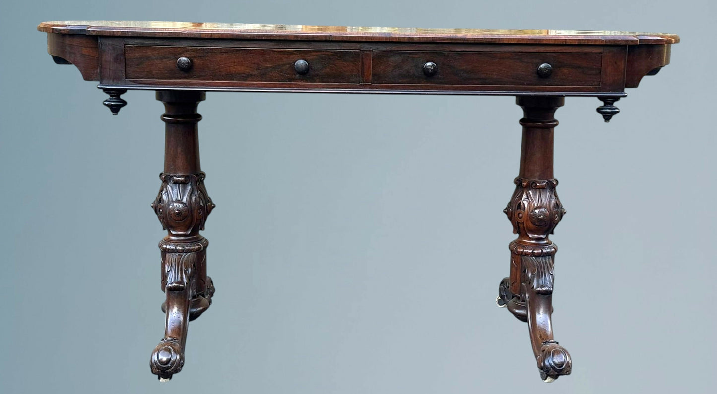 19th Century Victorian Rosewood Writing Table / Centre Table