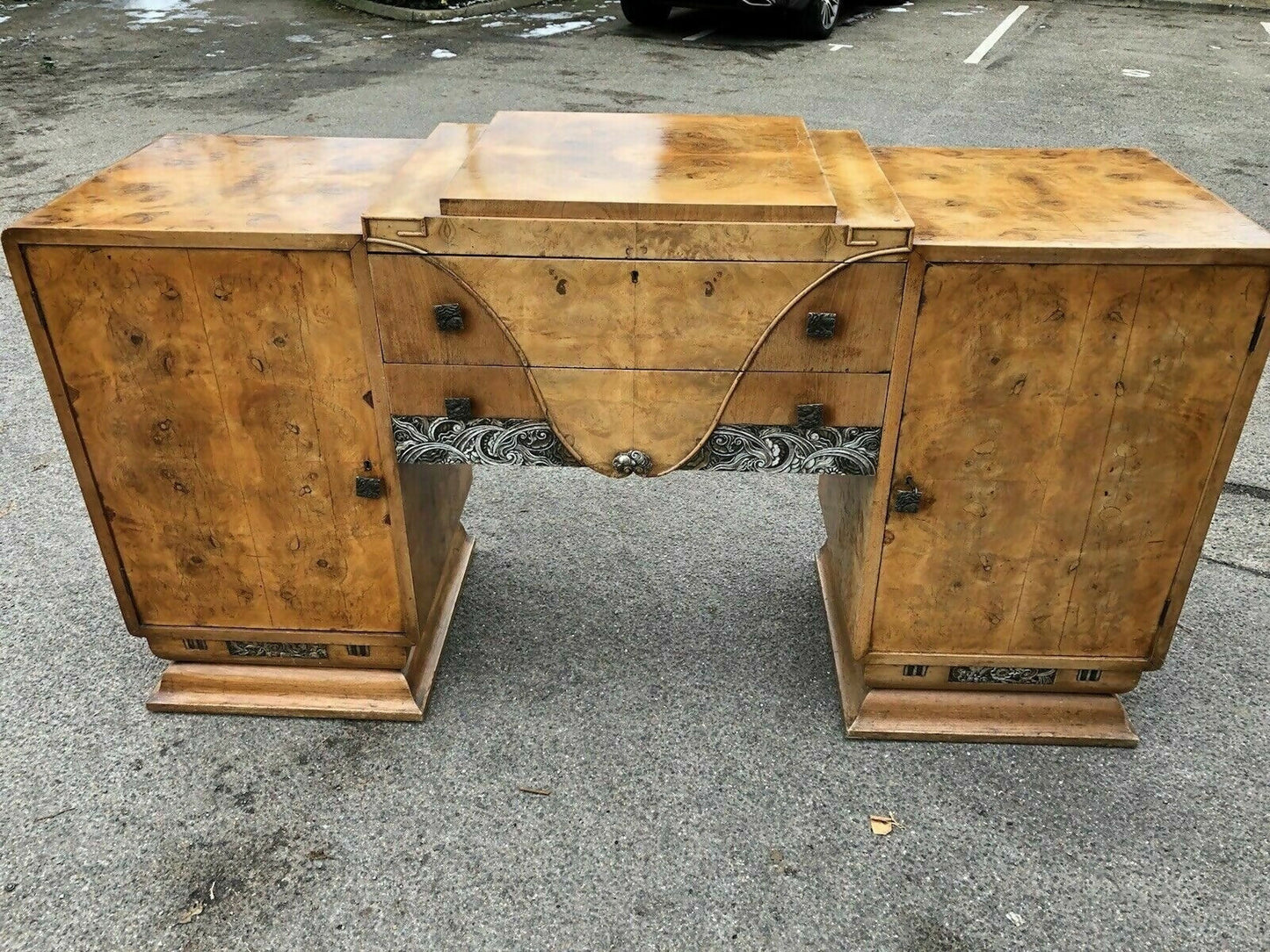 Art Deco Walnut Sideboard Drinks Cabinet
