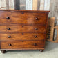 Antique Victorian Mahogany Large Chest of Four Drawers, c1870