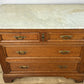 Chest of Drawers Antique French Oak Marble Top 4 Drawers Carved Cabinet LOT 6290