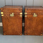 End Table Leather Colonial British Travel Trunks