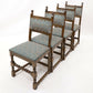4 Old Charm Dining Chairs Light Oak Sherwood Green Upholstery FREE UK Delivery. SBR9775/0711D