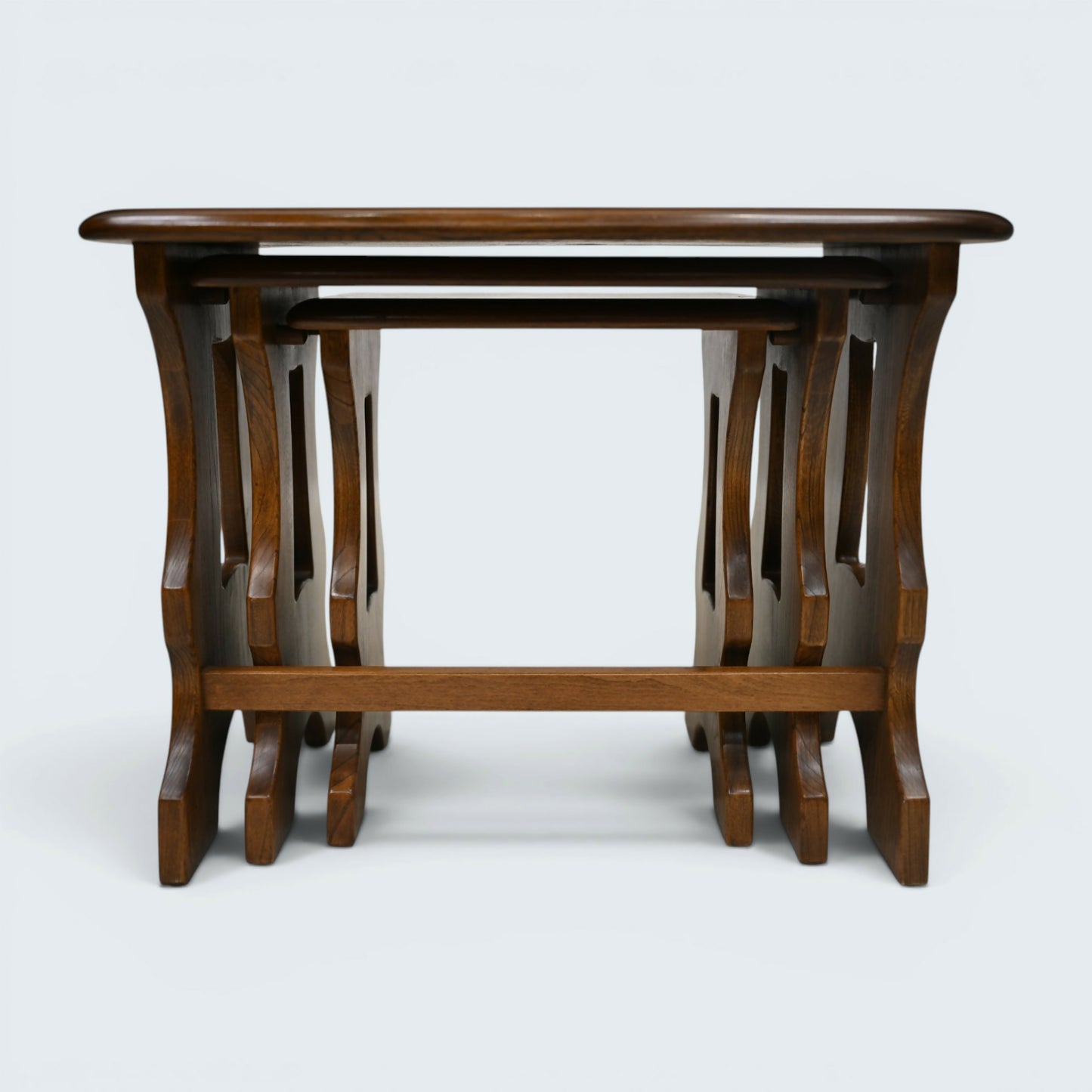 Ercol Nest Of Tables In Golden Dawn Finish Vintage Ercol's Badge FREE Delivery*