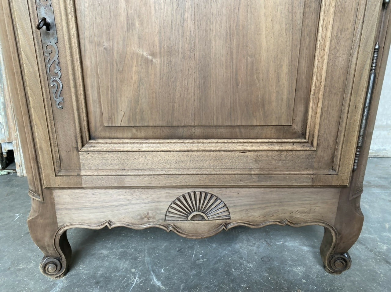 French Single Bleached Armoire