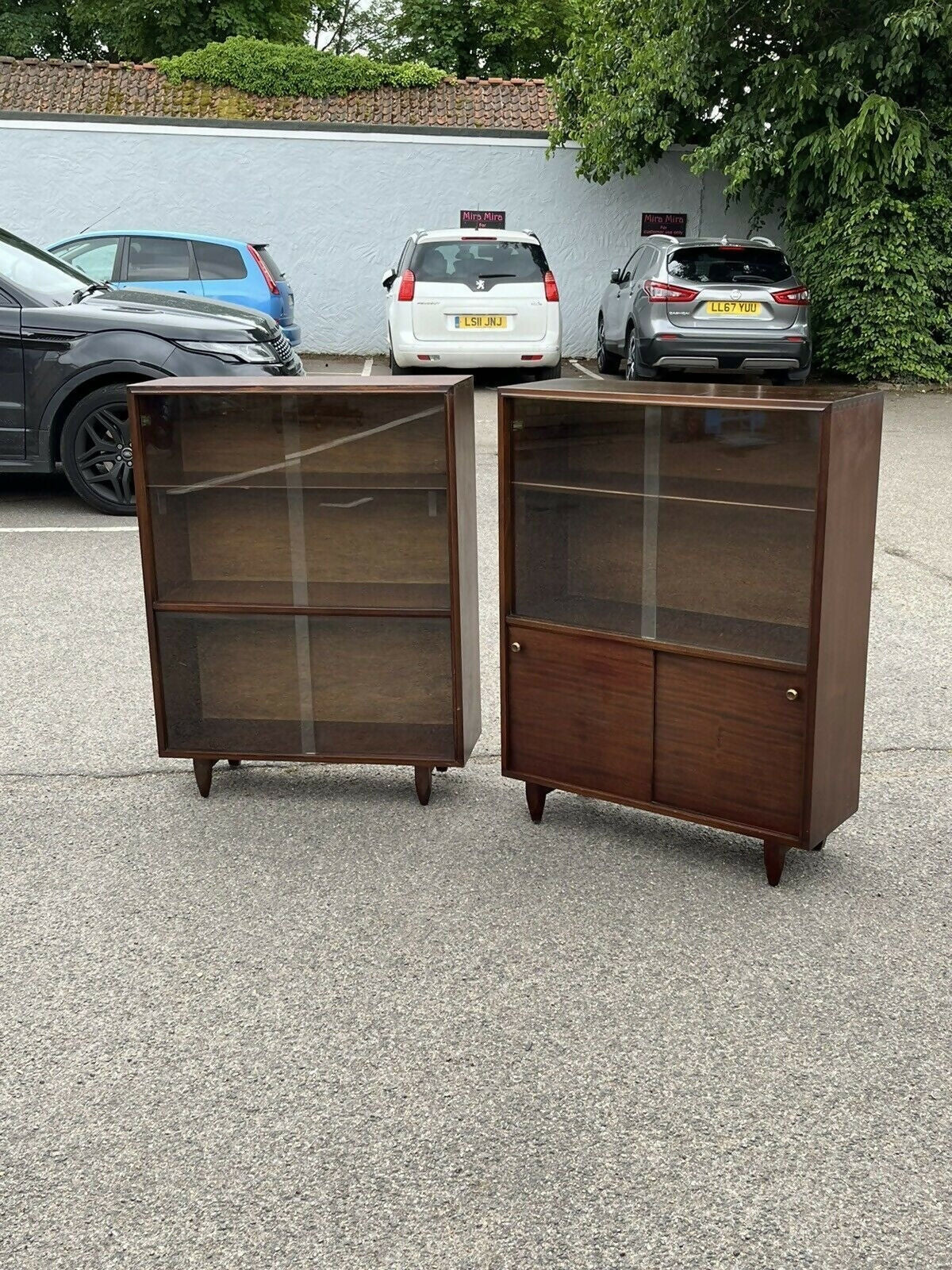 Mid Century Pair Of Display Cabinets By Beaver & Tapley