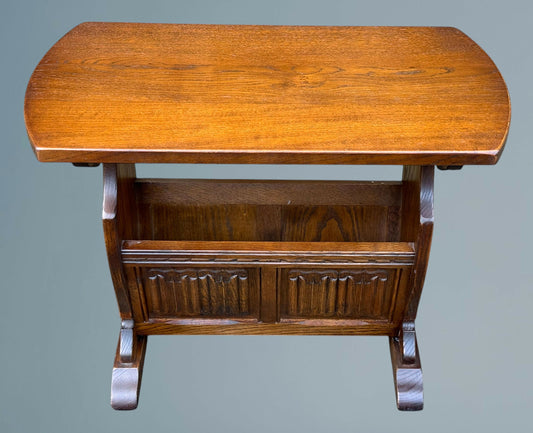 Wood Bros Old Charm Oak Magazine Rack / Table