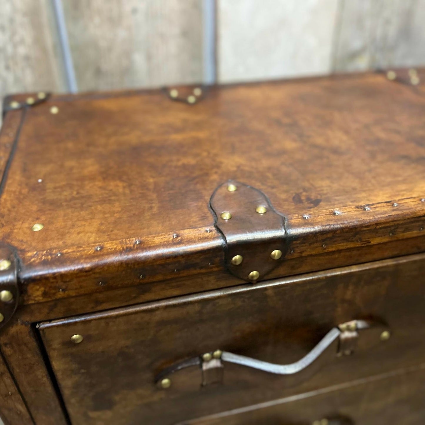 Bespoke hand dyed tailored luxury tv unit