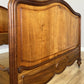 Bed Antique French Style Double Bed Frame Walnut Carved Headboard LOT 6407