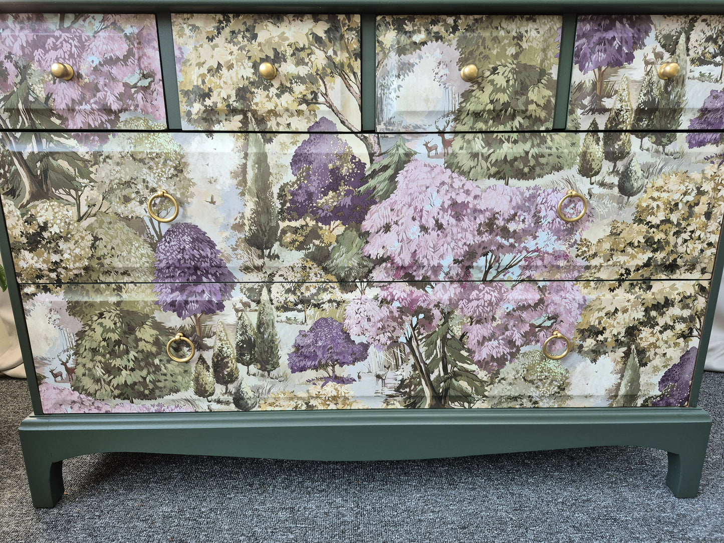 Decoupaged Stag chest of drawers