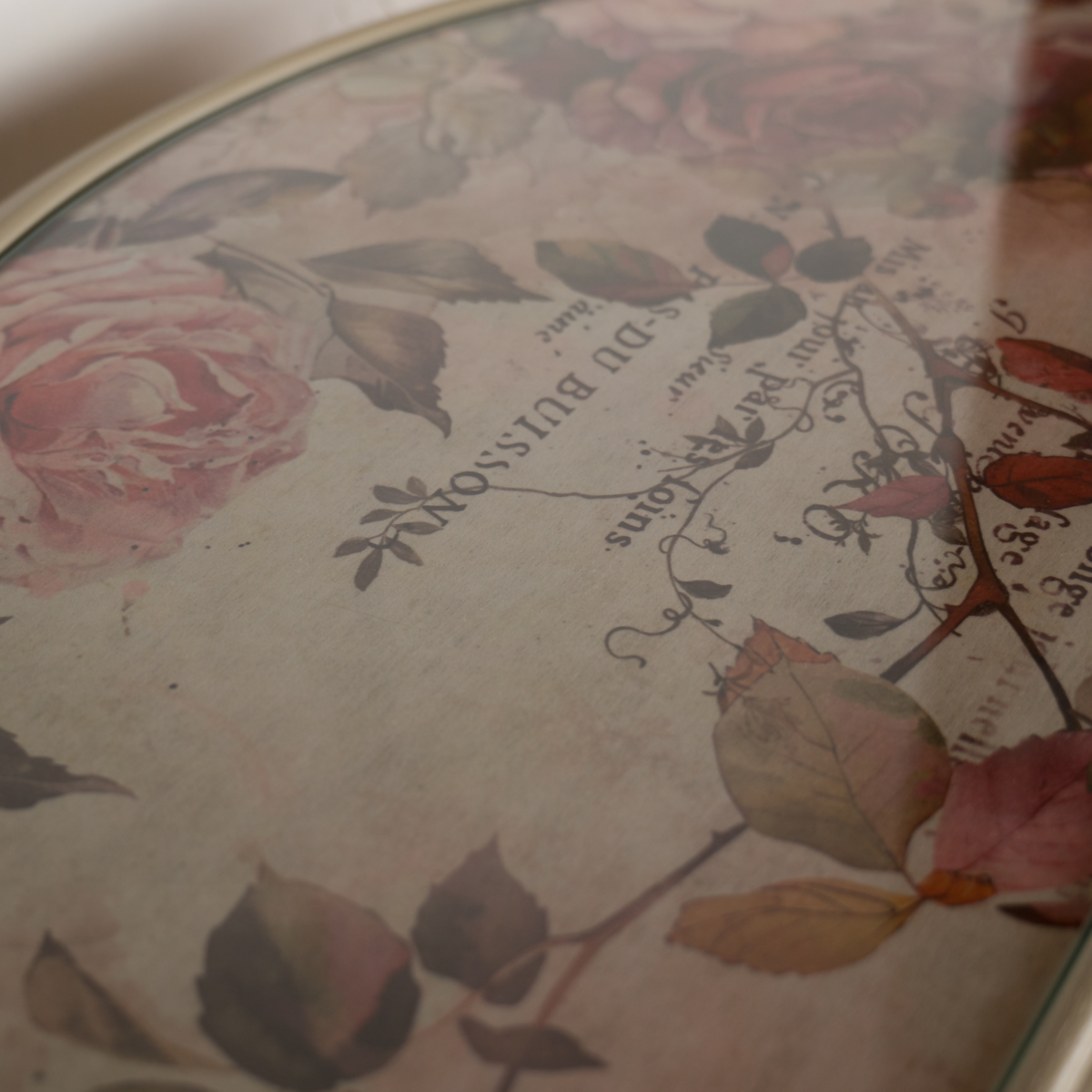 Vintage Demi-Lune Table | Decoupage Floral Console | French Style Hallway Table | Upcycled Furniture