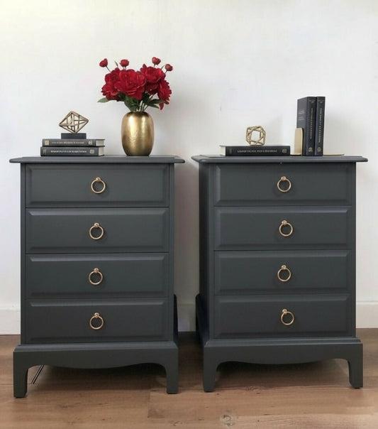 Stag minstrel dark grey bedside cabinets
