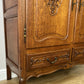 Cabinet Vintage French Louis XIV Oak Sideboard with Carved Cupboard LOT 6251
