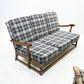 Ercol Furniture 3str Sofa Golden Dawn Tartan Upholstery VG Web FREE UK Delivery. SBR10229/2003E