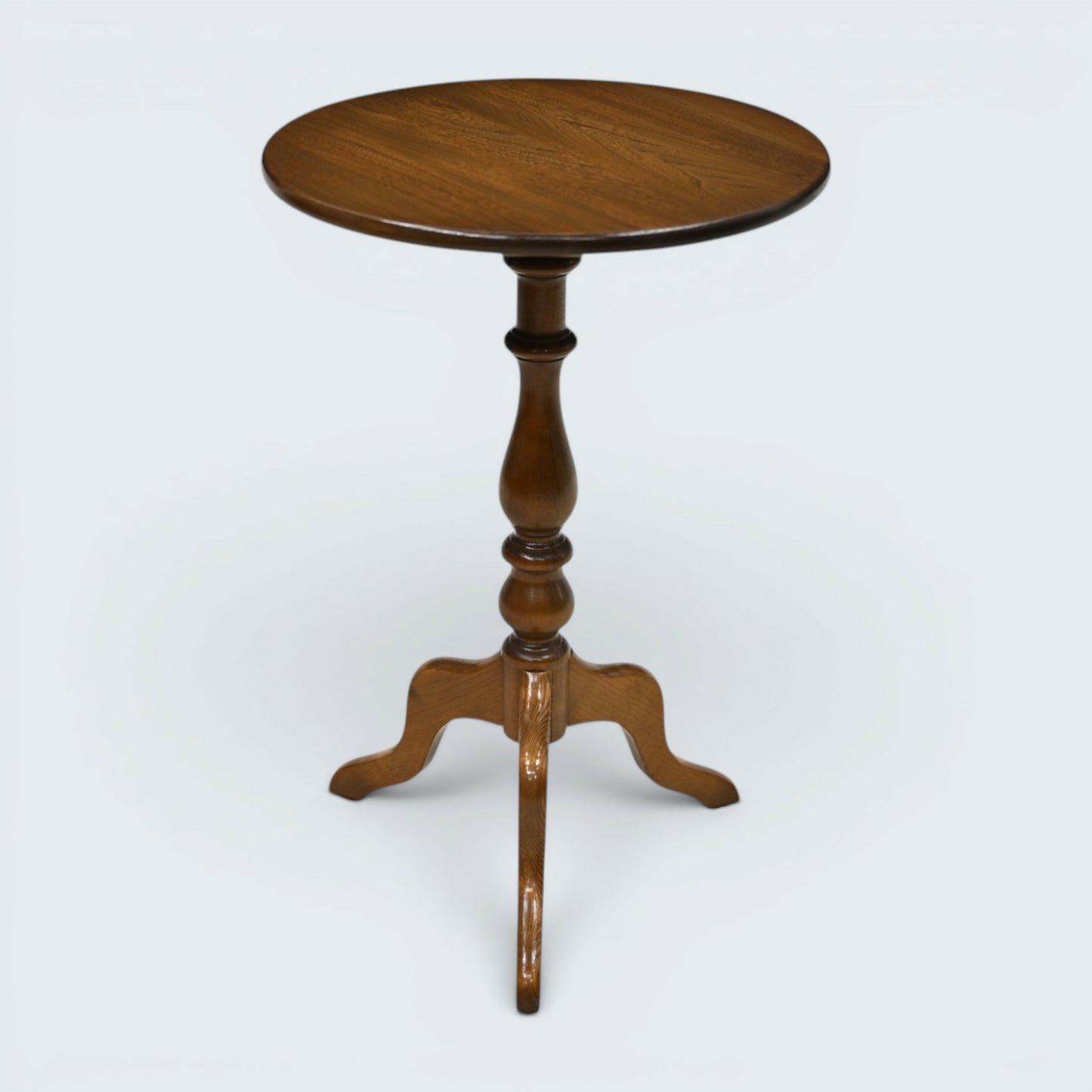 Ercol Pedestal Wine Table/Plant Stand Model 1106 Golden Dawn Round FREE Delivery