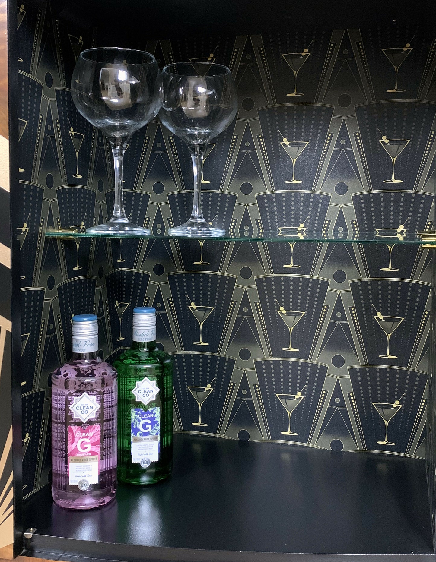 Art Deco cocktail cabinet, drinks bar, Gatsby Fizz