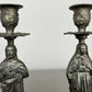 Pair of Candle Holders Vintage French Style Figural Design Candlesticks LOT 6471