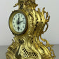 Clock Vintage French Style Brass Ornate Mantel Clock with Key LOT 6474