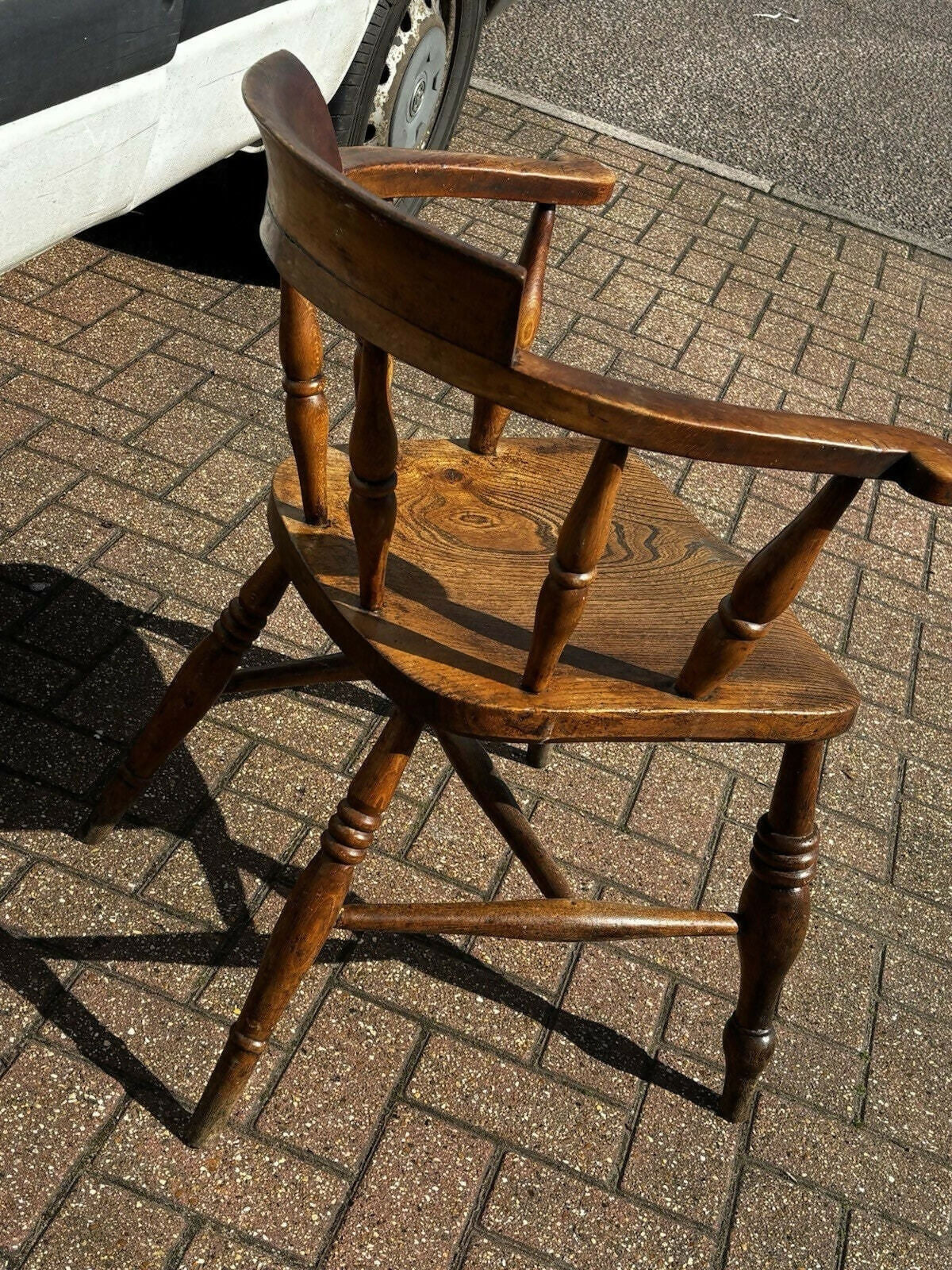 Victorian Vintage Fireside Armchair, Turned Legs.