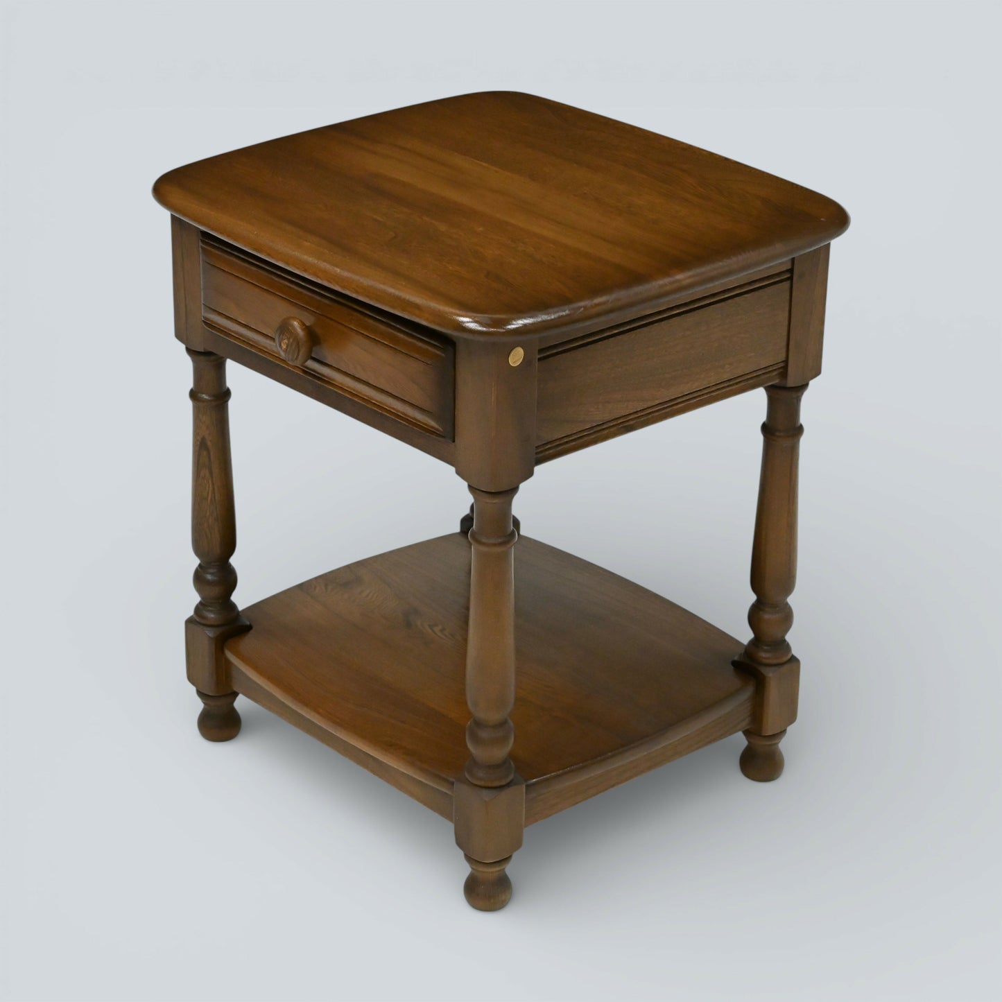 Ercol Lamp/Bedside Table Golden Dawn Finish Mid Century Modern Elm FREE Delivery