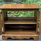 A WOOD BROTHERS OLD CHARM VINTAGE CARVED OAK TV MEDIA CABINET / STAND