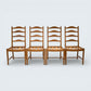 Ercol Set Of 4 Dining Chairs Light Finish Ladderback 1970s FREE UK Delivery*