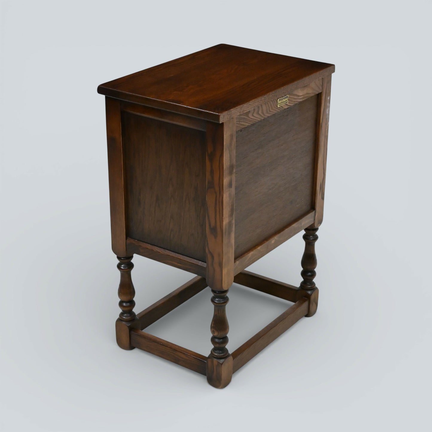 Old Charm Pedestal Cabinet Small Cupboard Bedside Tudor Brown FREE DELIVERY*