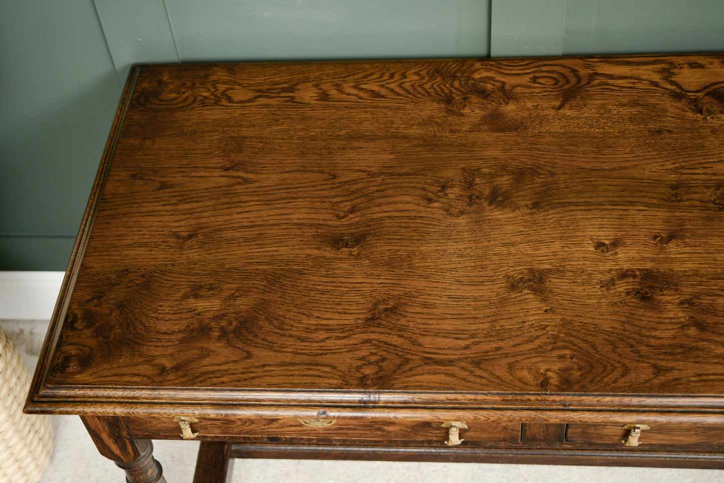 Solid Oak Console Table with Drawers - Bylaw Furniture