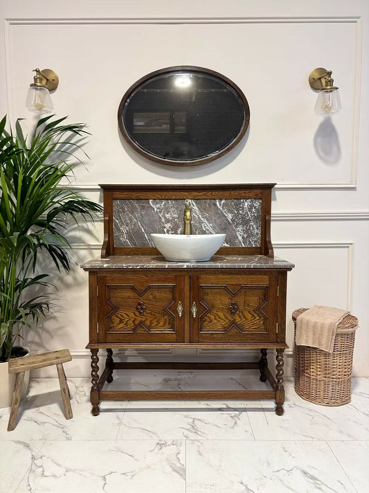 Vintage Wooden Vanity Unit