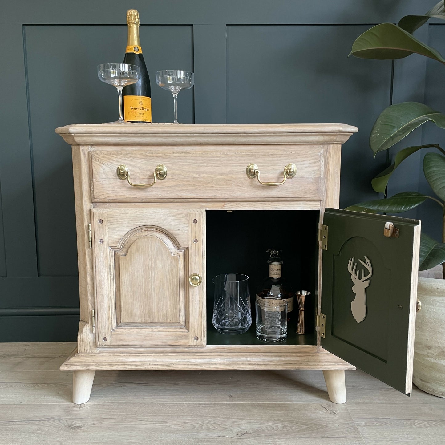 Vintage Oak Cabinet | Restored Thomasville Sideboard | Rustic Oak storage Cabinet | Stag Cabinet | Solid Oak Storage