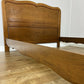 Bed Vintage French Louis XVI Oak Double Bed Frame Carved Headboard LOT 6380