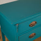 Vintage Upcycled Teal & Copper Chest of Drawers